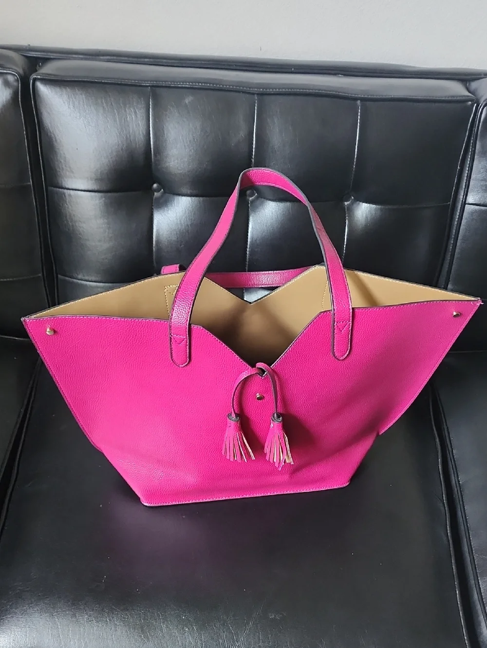 Nieman Marcus Large Pink Tote Purse Bag - Picture 1 of 8